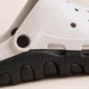 Модные двухцветные шлепанцы из пластмассовых шлепок, летом протискивающиеся и удобные тапочки для мужчин и женщин Item Picture